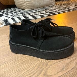 Clarks Desert Trek Black Suede